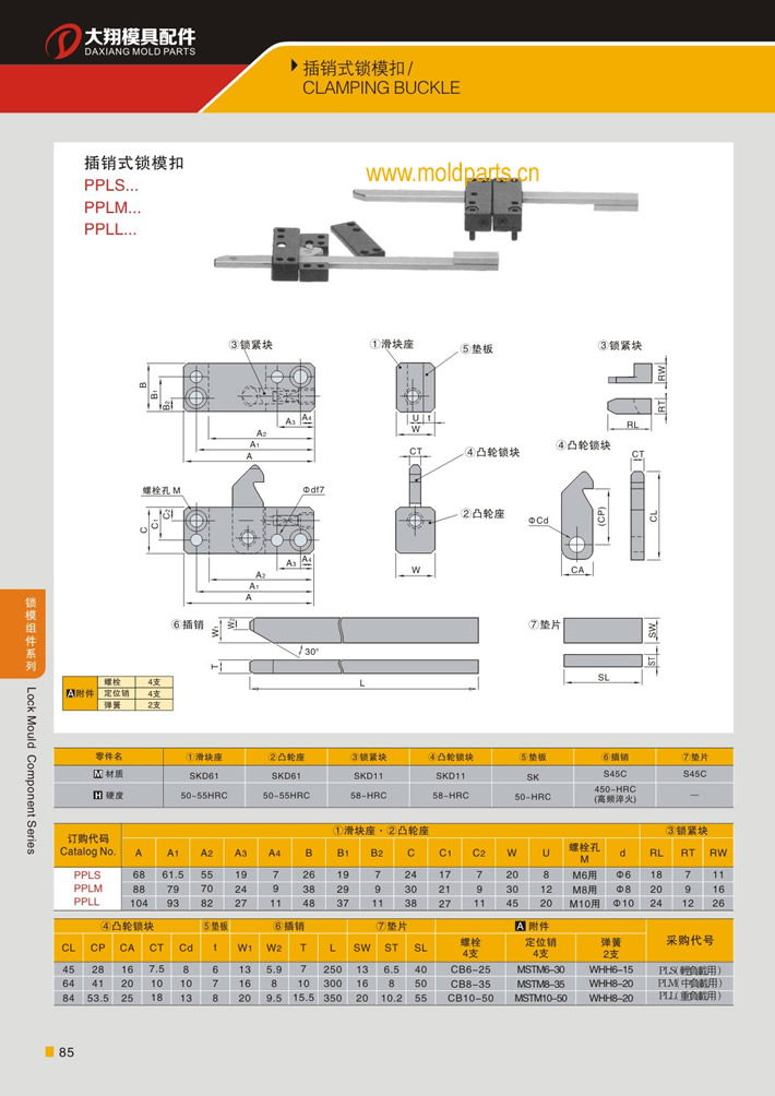 東莞大翔模具配件有限公司專業(yè)生產(chǎn)MISUMI標(biāo)準(zhǔn)插銷式鎖?？?，MISUMI標(biāo)準(zhǔn)插銷式鎖?？鄣牟馁|(zhì)、最大行程、最小行程、拉力、硬度、標(biāo)準(zhǔn)、型號(hào)等詳情說明和介紹，您可以通過本頁面下單留言或者發(fā)送詢/報(bào)價(jià)。
